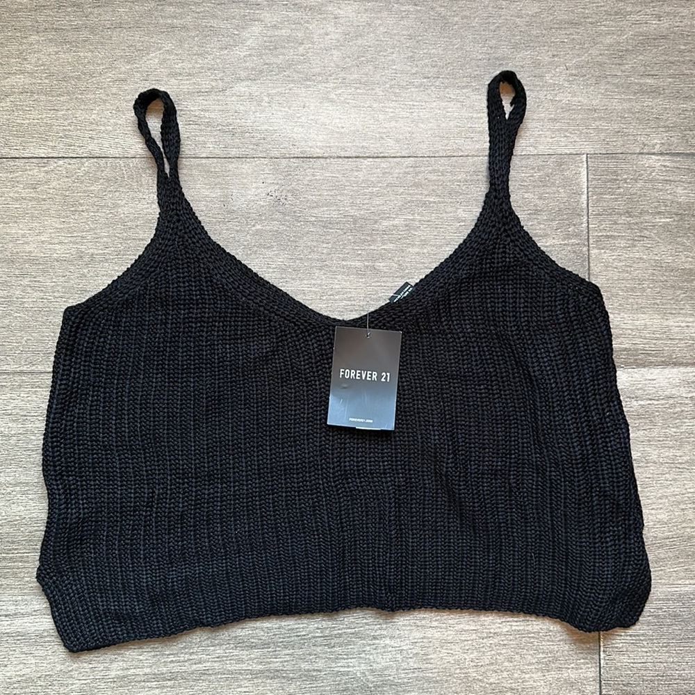 Black F21 Crop Top